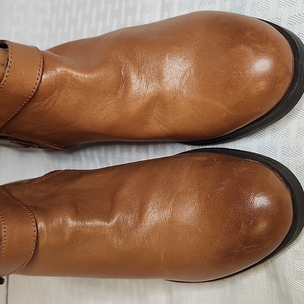 Sperry Brown Leather Tall Boots Buckle Accents NEW - Picture 14 of 14